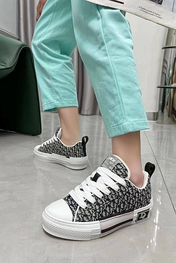 Женские кроссовки Dior Oblique B23 low-top - Black   