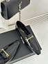 Женские кожаные лоферы чёрного цвета Yves Saint Laurent premium