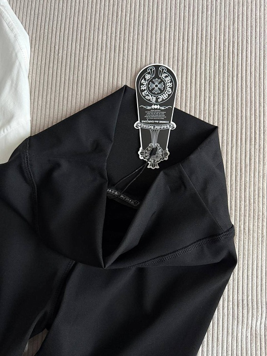 Женские черные леггинсы Chrome Hearts premium