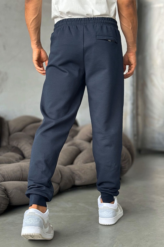 Спортивные штаны Armani Exchange logo-embroidered - Navy