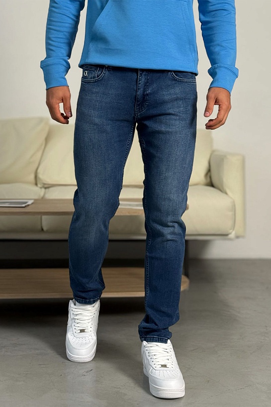 Мужские синие джинсы Calvin Klein logo-plaque