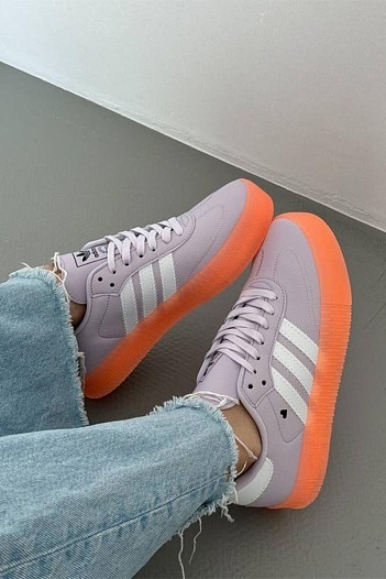 Кроссовки Adidas Samba - Purple / Orange   