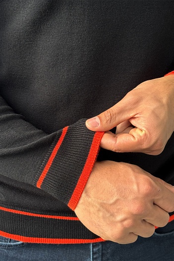 Мужская чёрная водолазка Hermes Premium   