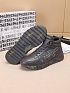 Кожаные кроссовки с мехом Premiata high-top - Grey