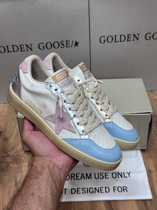 Женские кожаные кроссовки Golden Goose Ball Star premium