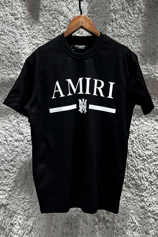 Чёрная мужская футболка Amiri MA bar