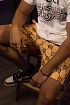Мужские шорты жёлтого цвета Gucci GG jacquard