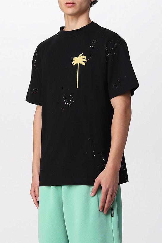 Оверсайз футболка Palm Angels paint splatter - Black