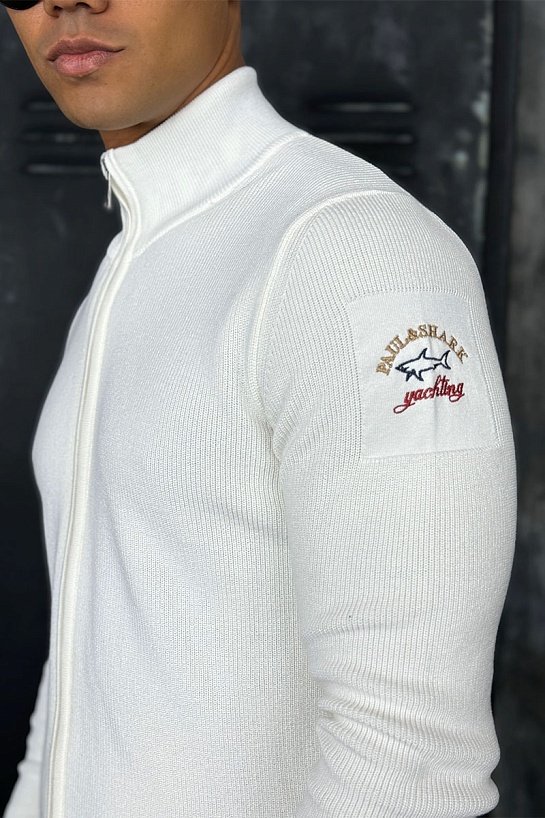 Мужская кофта Paul & Shark zip-up - White