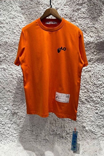 Оранжевая оверсайз футболка Off-White Teenage Engineering   