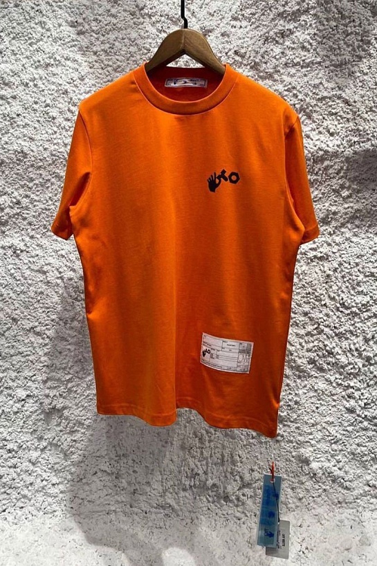 Оранжевая оверсайз футболка Off-White Teenage Engineering