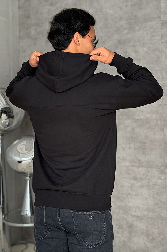 Чёрное худи Saint Laurent Paris logo-print