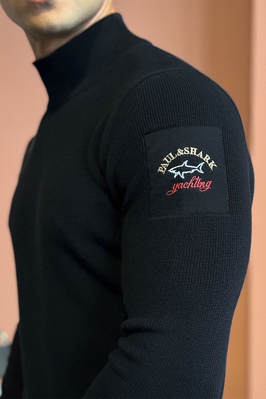 Мужской чёрный свитер Paul & Shark
