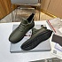 Мужские кожаные кроссовки Prada lace-up - Khaki