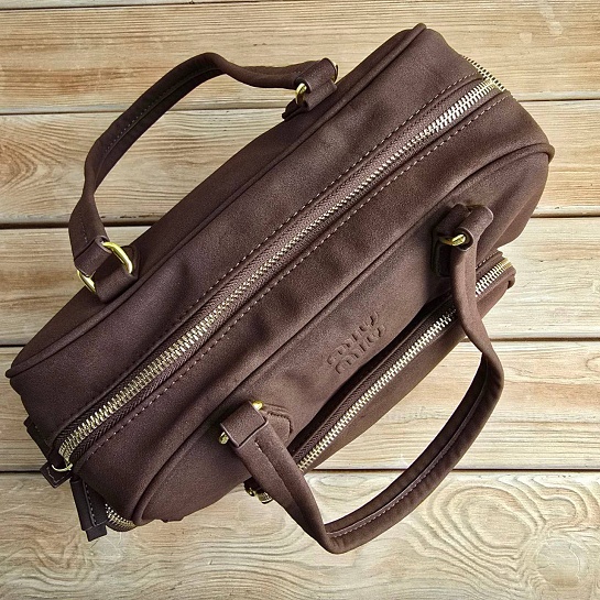 Замшевая сумка MIU MIU 30x19 см - Brown