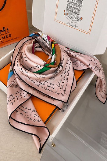 Платок Hermes Harnais Le Pegase premium 87x88 см   