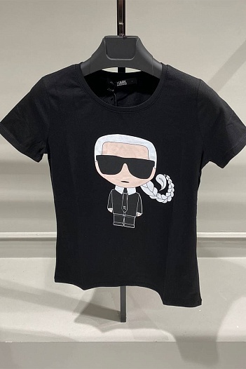 Женская чёрная футболка Karl Lagerfeld "Scorpio"   