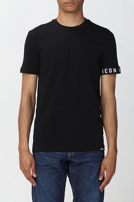 Футболка чёрного цвета Dsquared2 logoed band