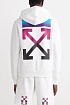 Мужское белое худи Off-White Gradient Diagonal Arrows logo-print