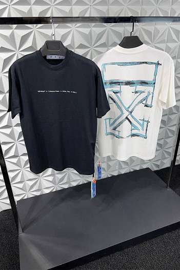 Чёрная оверсайз футболка Off-White Marker Skate Arrows   