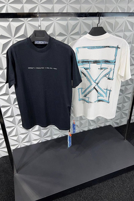 Белая оверсайз футболка Off-White Marker Skate Arrows