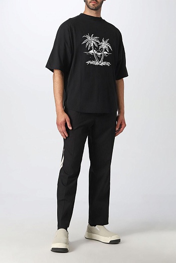 Оверсайз футболка Palm Angels "Sunset Palms" - Black   