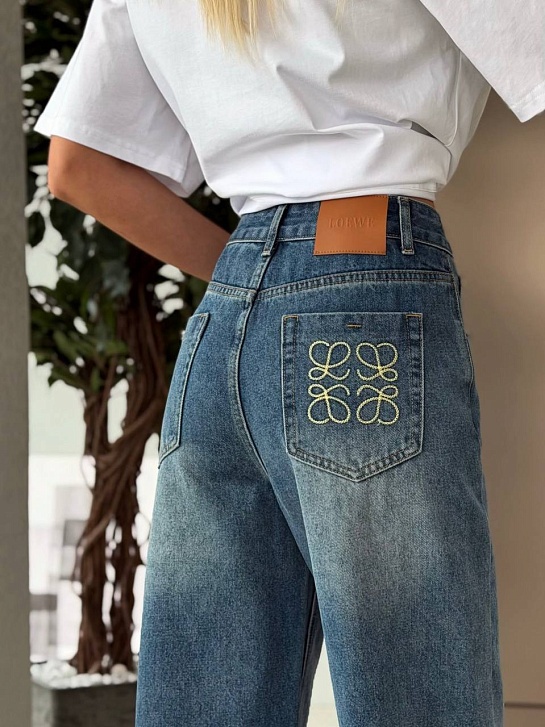 Женские синие джинсы Loewe premium