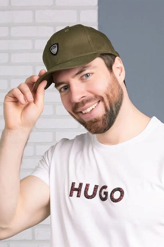 Бейсболка зелёного цвета Emporio Armani 7 logo-plaque