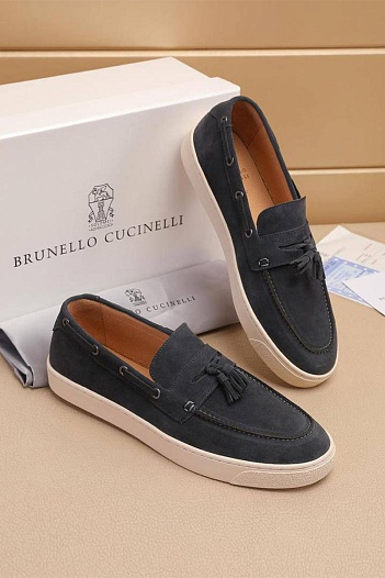 Мужские замшевые лоферы Brunello Cucinelli   