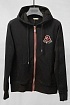 Чёрная кофта на молнии Moncler logo-embroidered