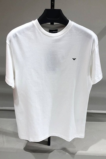 Мужская белая футболка Emporio Armani   