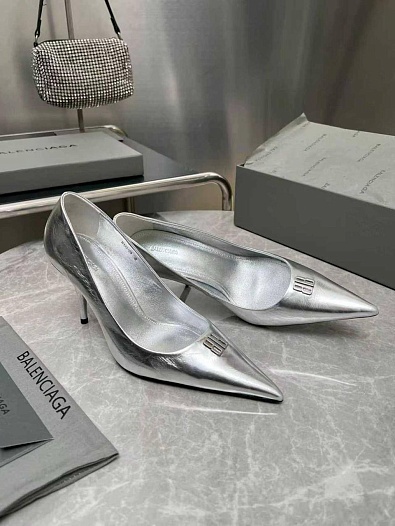Женские кожаные туфли на каблуке Balenciaga premium   