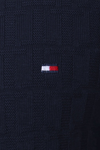 Мужской джемпер Tommy Hilfiger logo-embroidered - Navy   