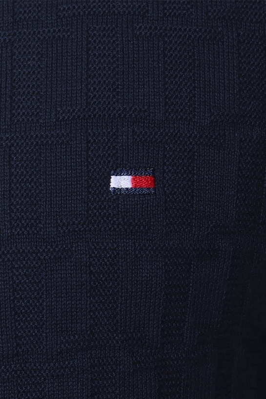Мужской джемпер Tommy Hilfiger logo-embroidered - Navy