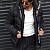 Утеплённая куртка чёрного цвета Moncler logo-patch