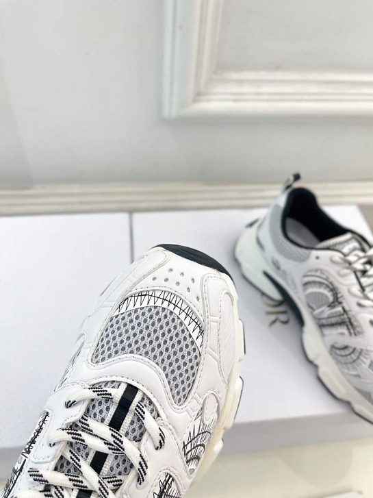 Женские кроссовки Dior Chrono Premium - White / Grey