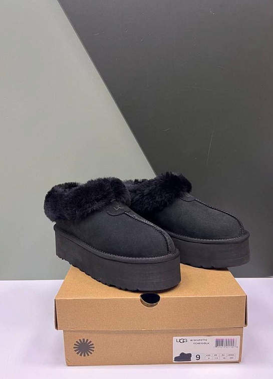 Женские ботинки с мехом UGG Mate Revival - Black