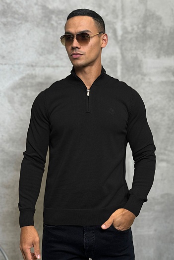 Мужская кофта Loro Piana zip neck - Black   
