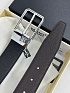 Двусторонний кожаный ремень Montblanc Premium (ширина 3.5 см)
