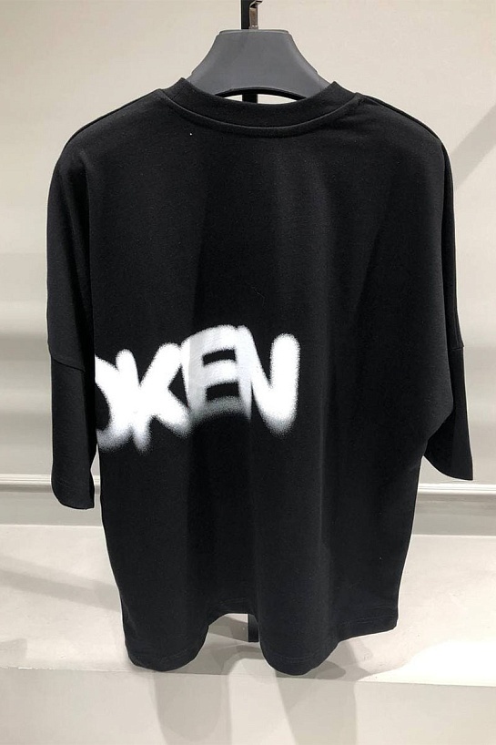 Мужская оверсайз футболка Palm Angels "Unspoken" - Black