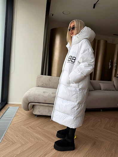 Женская пуховая куртка Balenciaga Premium - White   