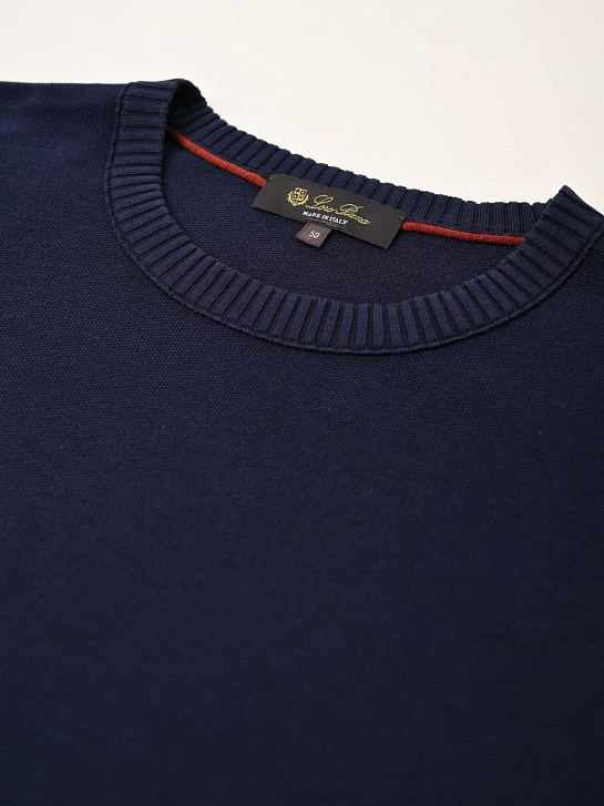 Мужская тёмно-синяя футболка Loro Piana premium