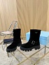 Женские замшевые сапоги Prada Suede premium