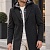 Тёмно-серое пальто Burberry London England logo-embroidered