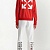 Мужская красная кофта Off-White Arrow logo-print