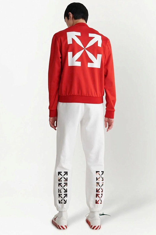 Мужской красный костюм Off-White Arrow logo-print