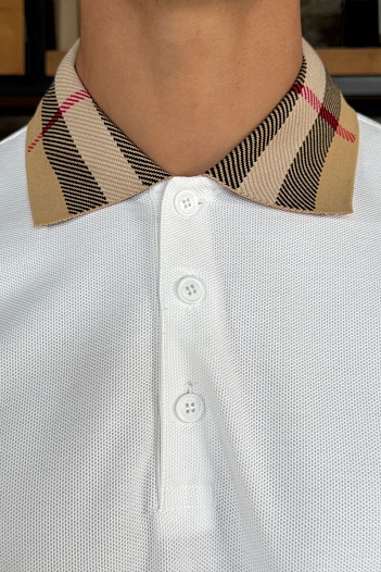 Мужское поло Burberry Premium - White   