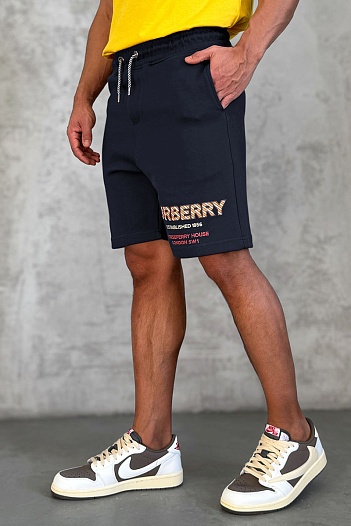 Мужские шорты Burberry Horseferry logo - Navy   