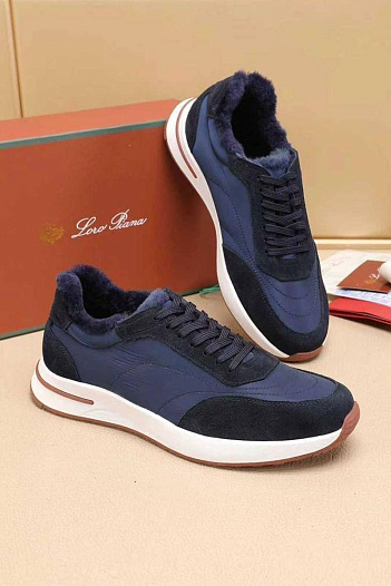 Кроссовки с мехом Loro Piana Week End Walk Evo    