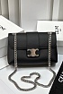 Женская сумка Celine Victorire Medium Premium 21x12x7 см - Black / Silver